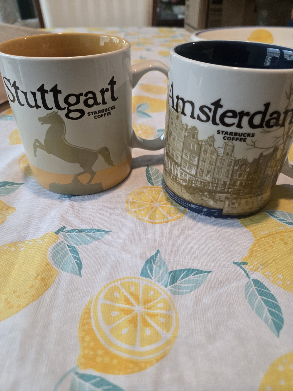 Starbucks City Mug - Stuttgart Yellow & Amsterdam Navy Set
